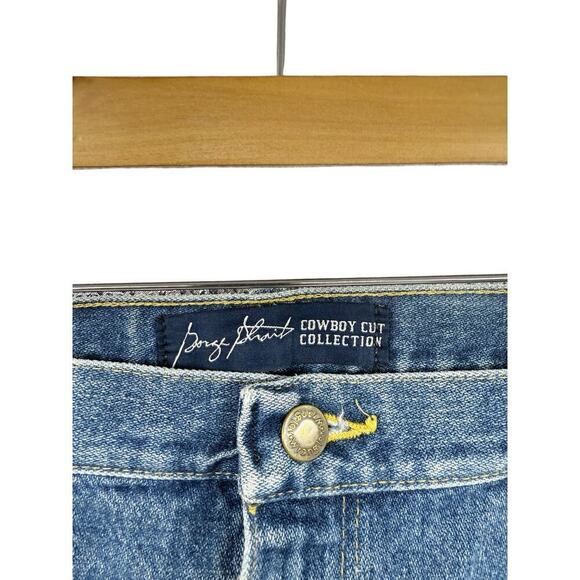 Wrangler George Straight Cowboy Cut Jeans Stained Well Worn 38X32 - Picture 2 of 13